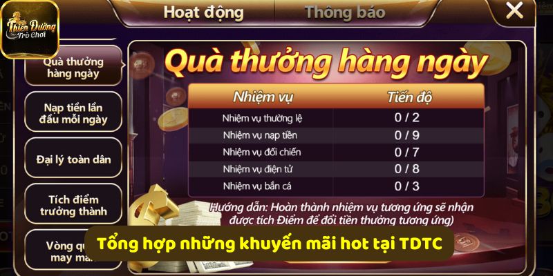 Tổng hợp những khuyến mãi hot tại TDTC